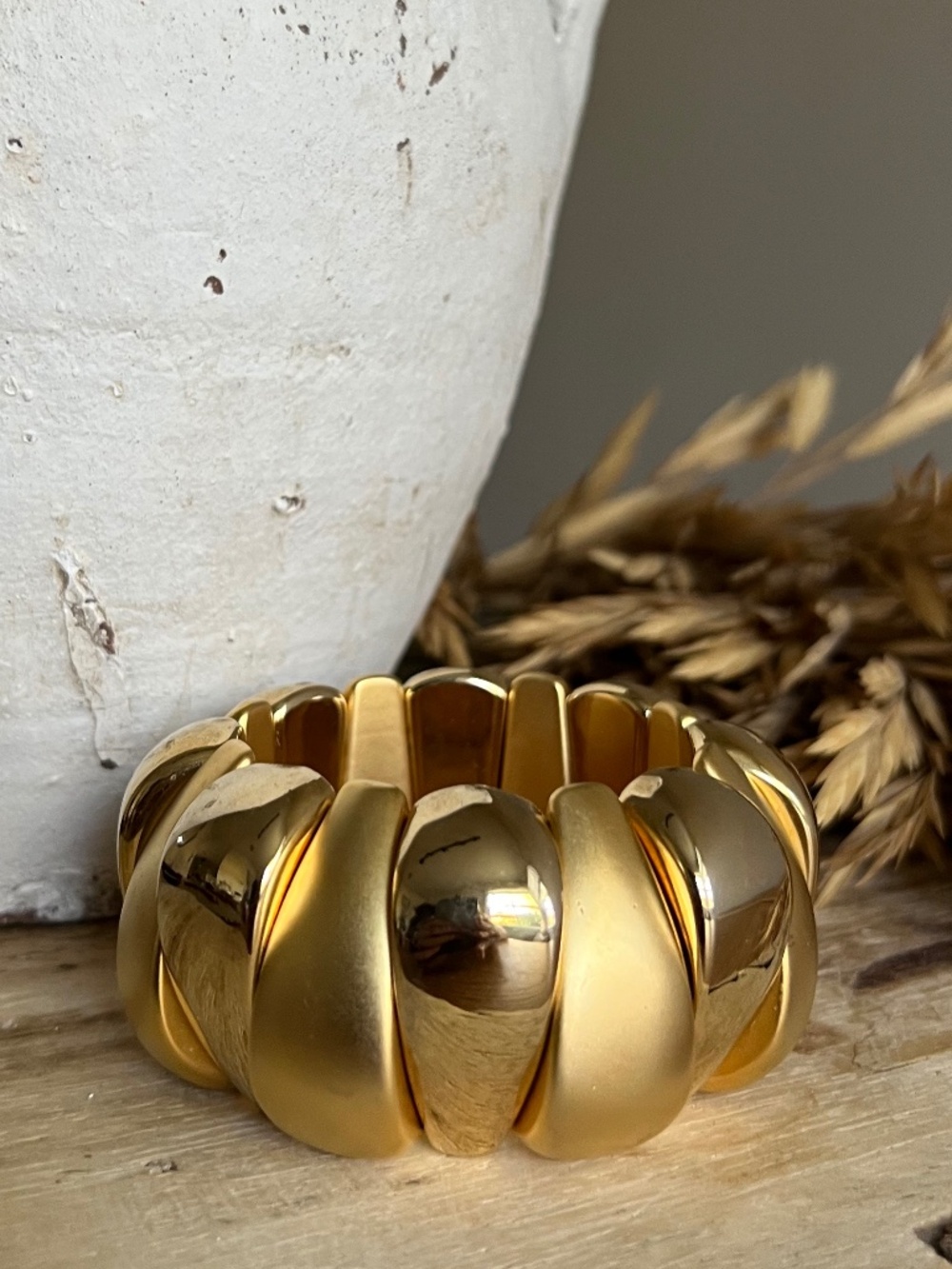 Chunky Maximalist Gold Teardrop Bracelet